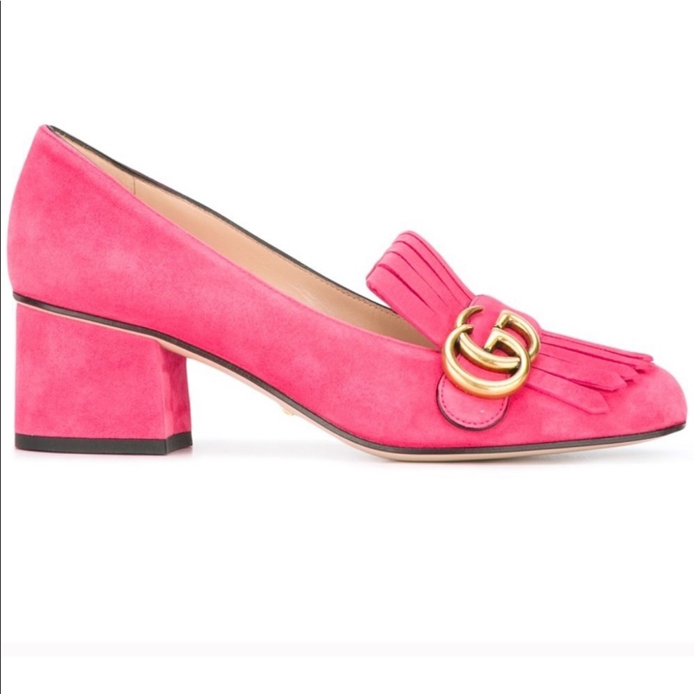 Gucci GG Suede Block Heel